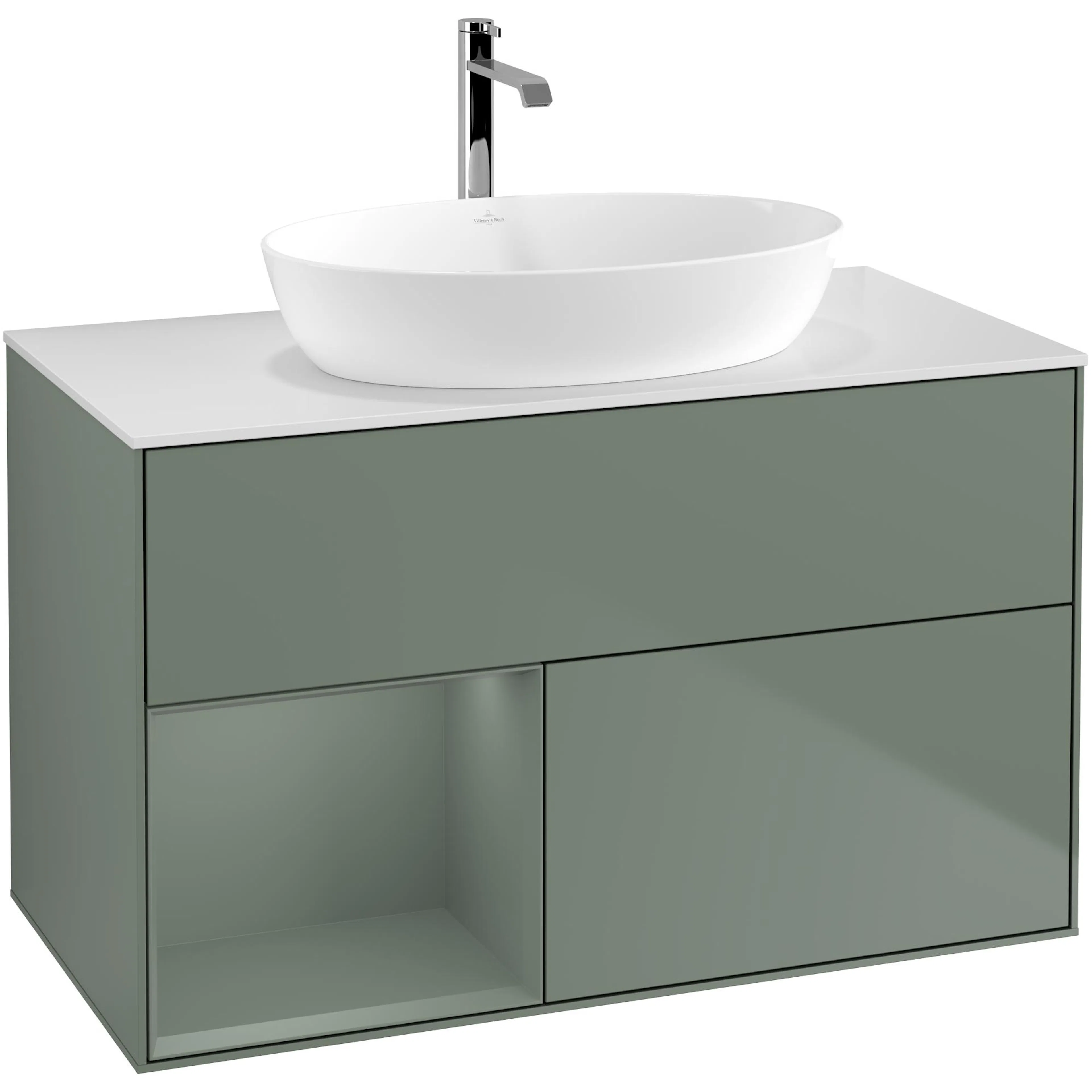 Tvättställsskåp Villeroy & Boch Finion med 2 Lådor Hylla och Bänkskiva för Fristående Tvättställ från Artis & Collaro