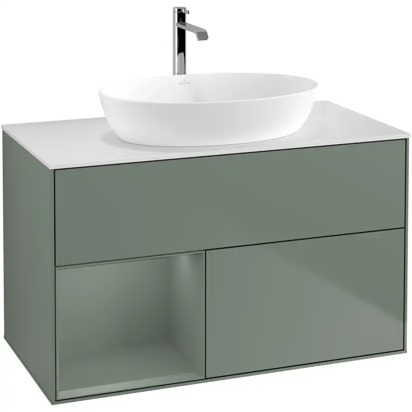 Tvättställsskåp Villeroy & Boch Finion med 2 Lådor Hylla och Bänkskiva för Fristående Tvättställ från Artis & Collaro