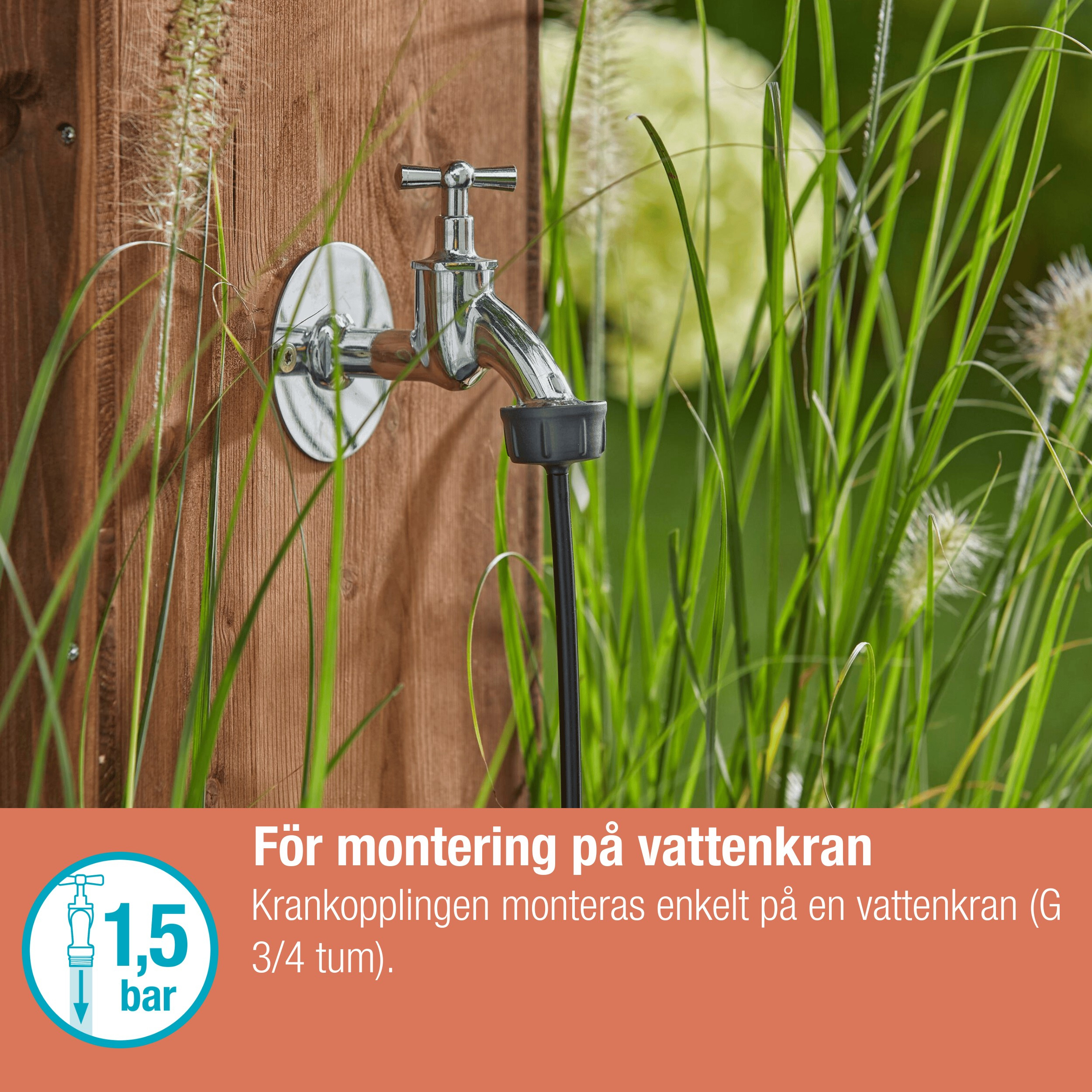 Krankoppling Gardena Micro-Drip 4,6 mm G 3/4"