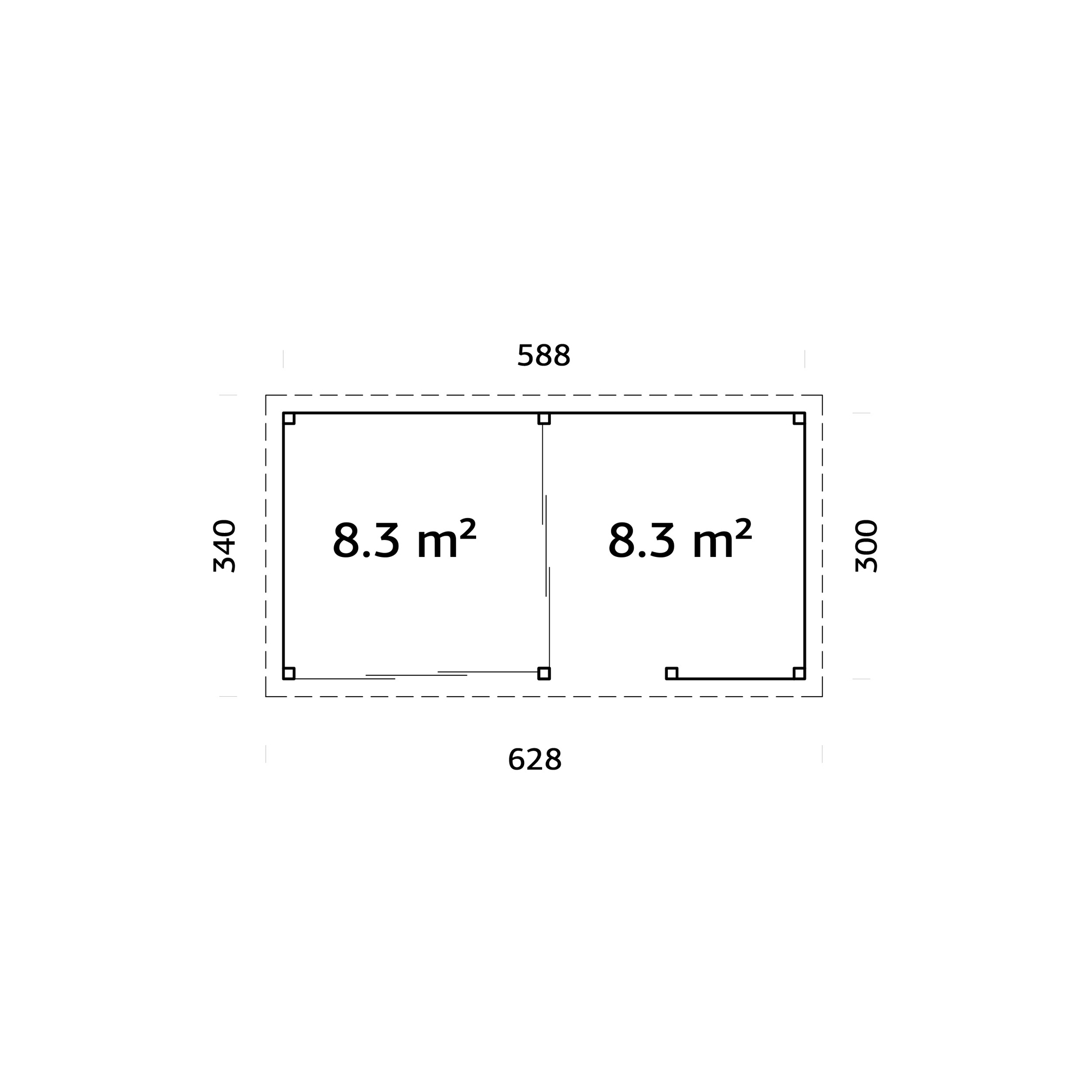 Uterum Palmako Lenna 16,6 m2 Set 707 Slide Plus