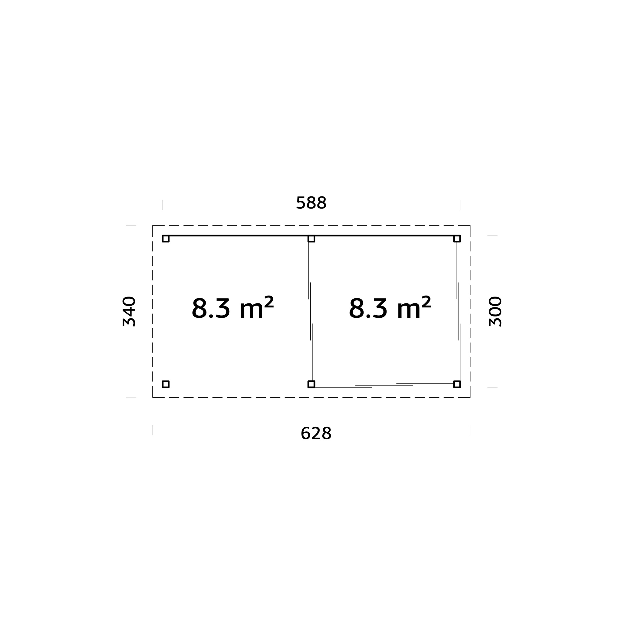 Uterum Palmako Lenna 16,6 m2 Set 706 Slide Plus