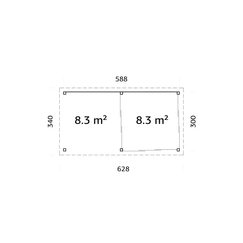Uterum Palmako Lenna 16,6 m2 Set 706 Slide Plus