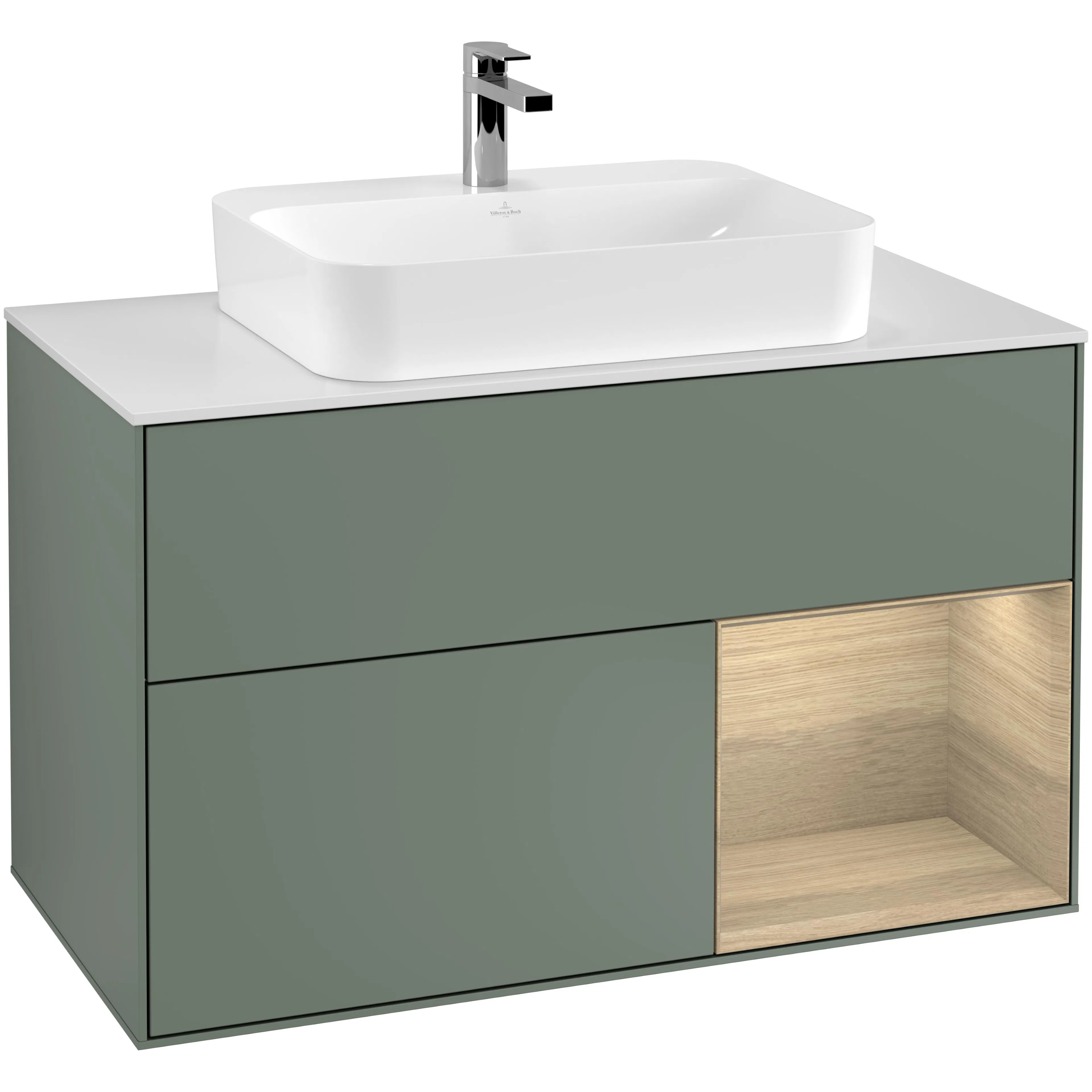Tvättställsskåp Villeroy & Boch Finion med 2 Lådor Hylla och Bänkskiva för Ytmonterat Tvättställ