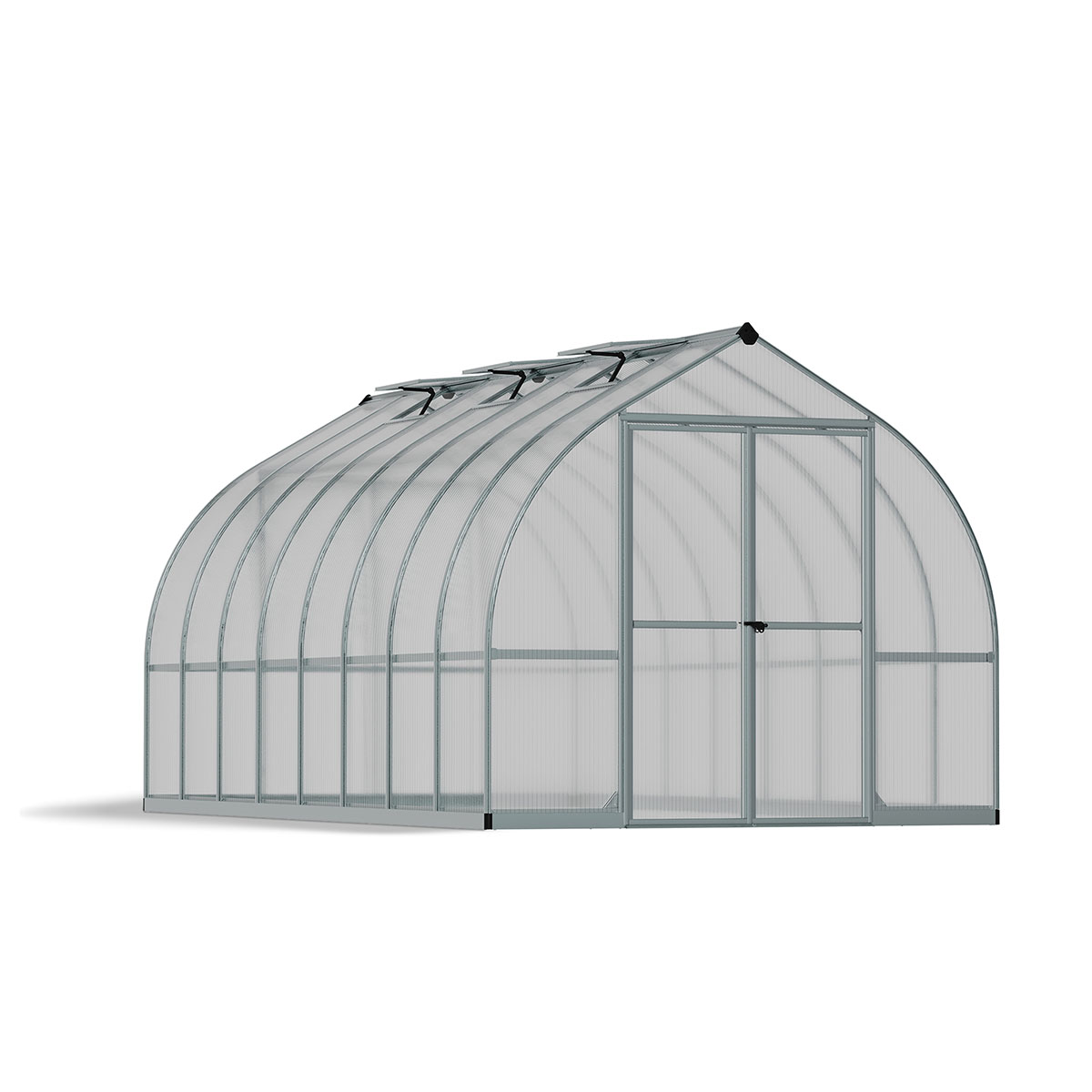Växthus Canopia by Palram Bella Aluminiumram med UV-Skyddad Polykarbonat & Ventilationsfönster, 11,8 m²