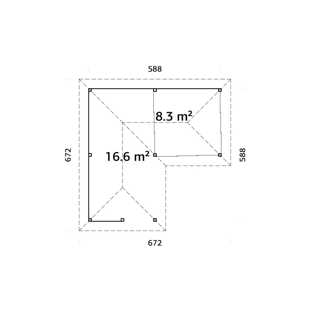 Uterum Palmako Bianca 24,9 m2 Set 210 Slide