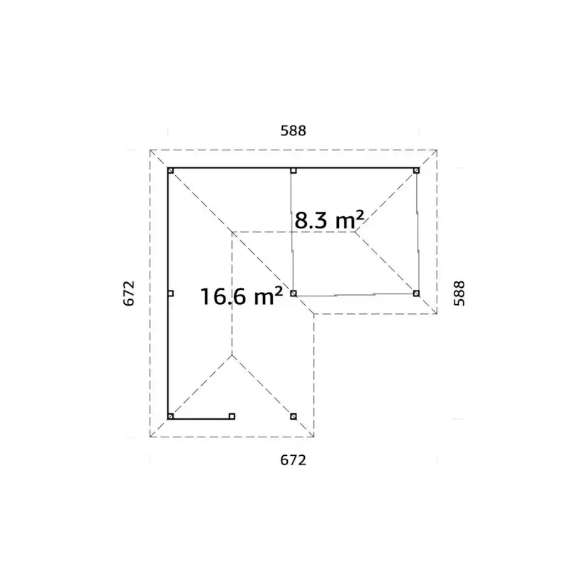 Uterum Palmako Bianca 24,9 m2 Set 210 Slide