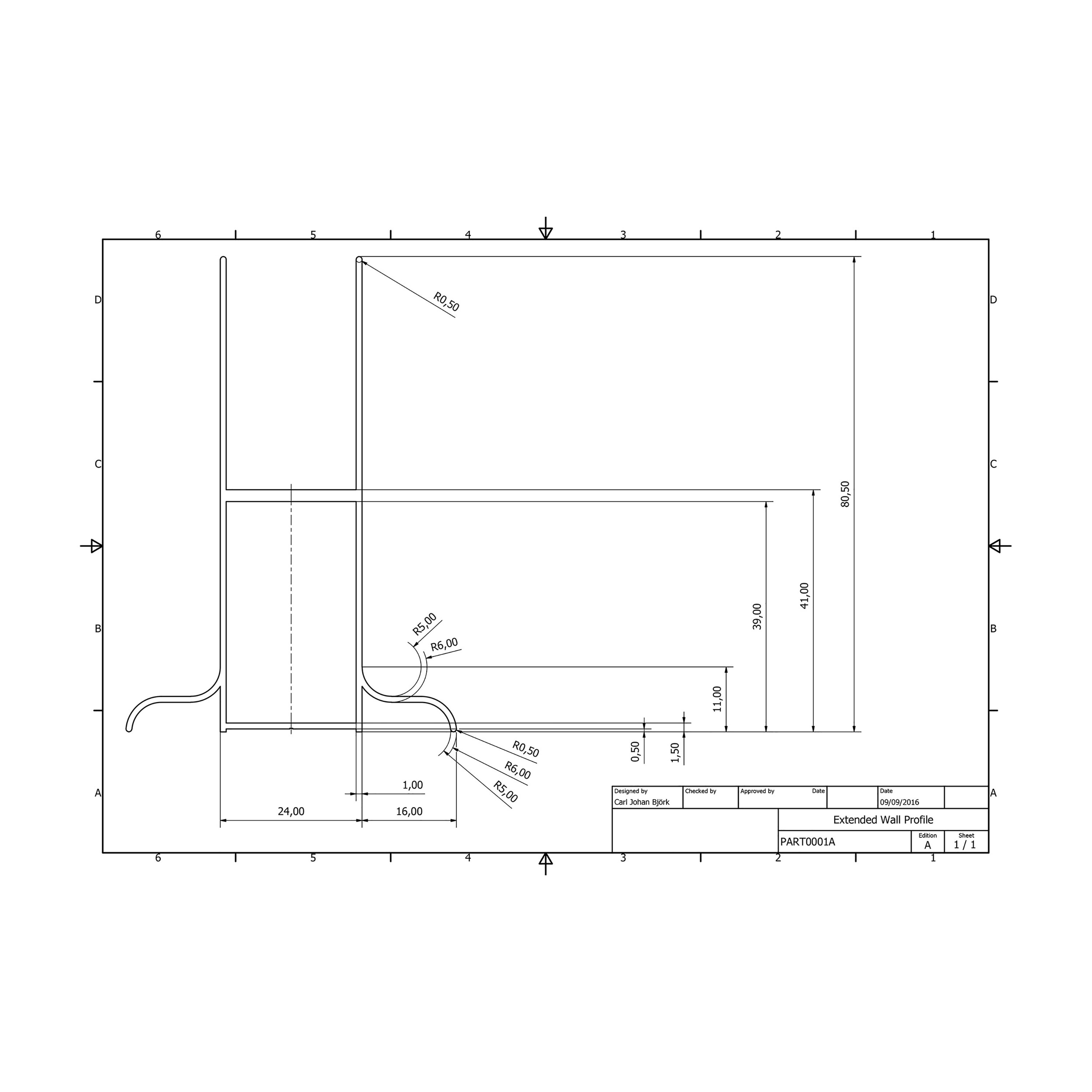 Rördragningsprofil Bathlife Silver Aluminium