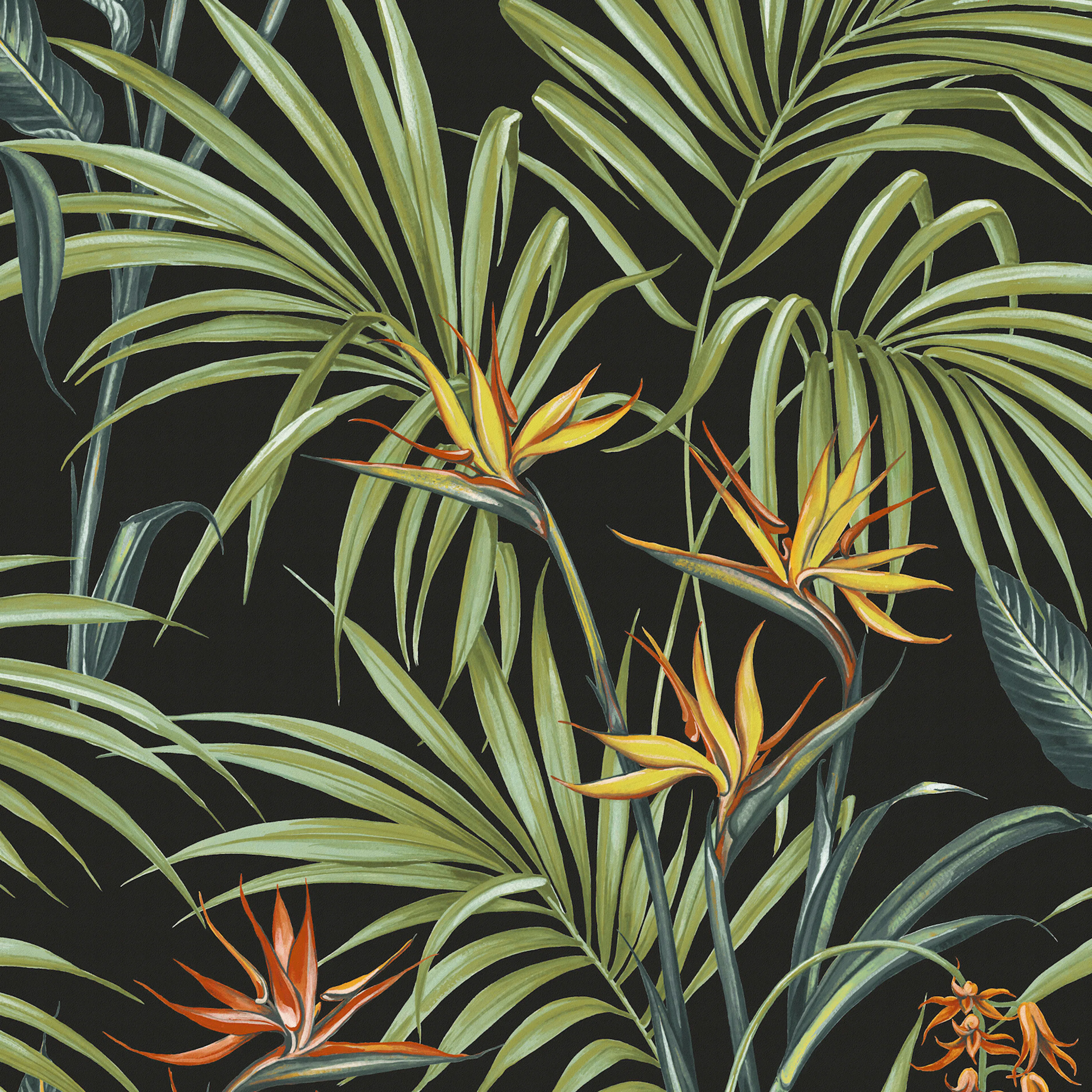 Tapet Superfresco Easy Strelitzia Leaves Mångfärgad