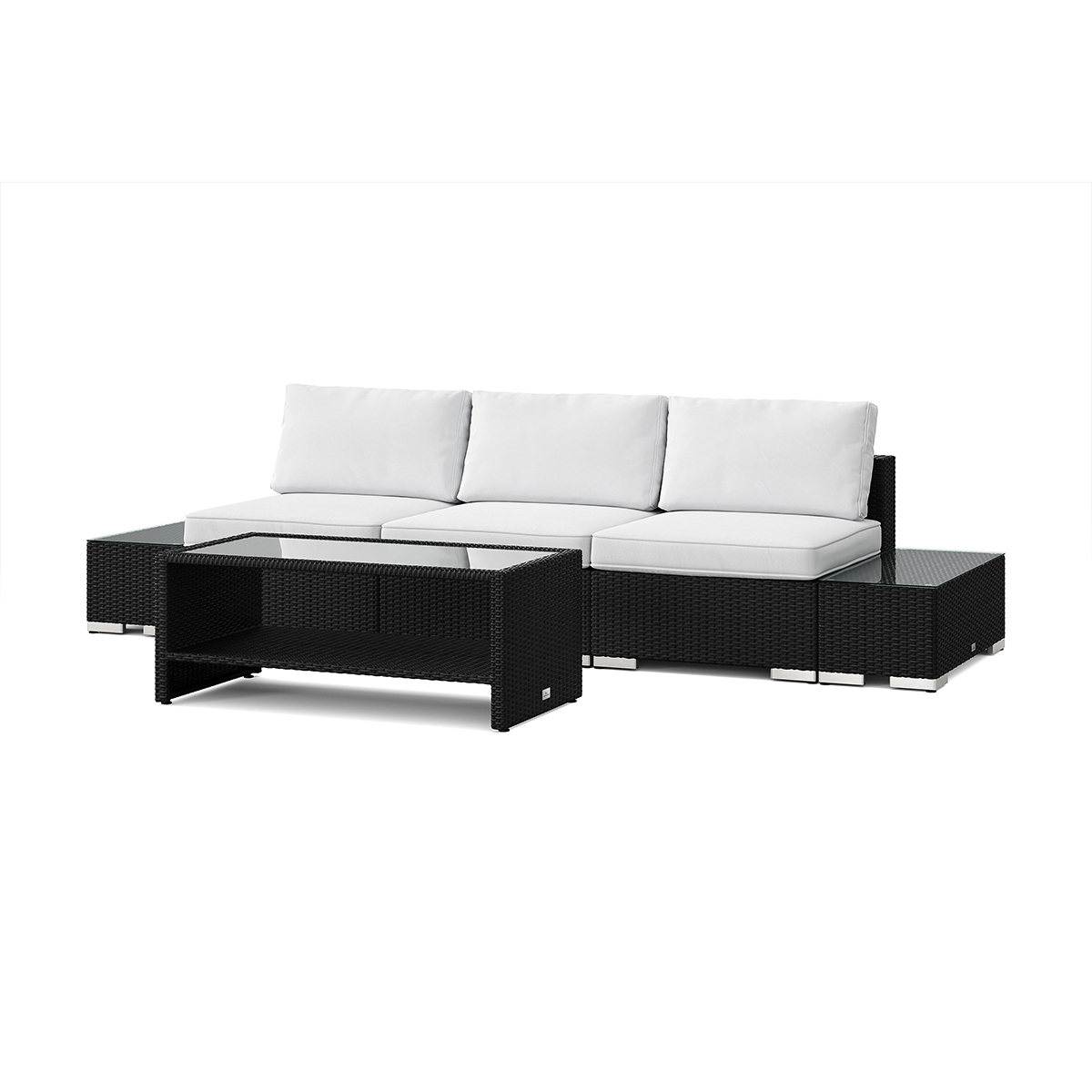 Loungegrupp Comfort Garden Bahamas utesoffa 3-sits med bord med hylla