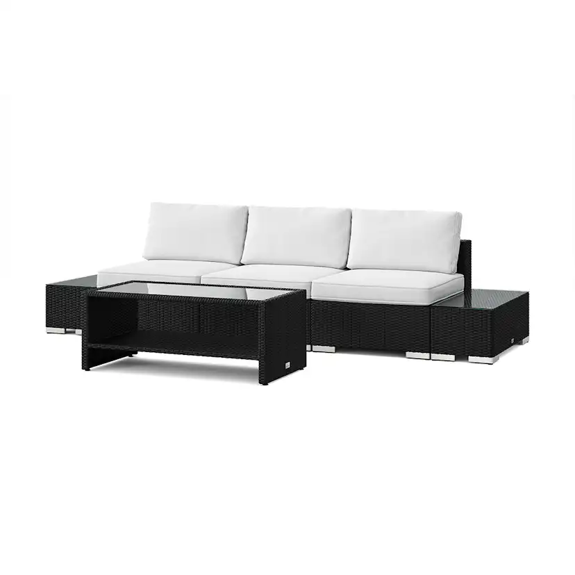 Loungegrupp Comfort Garden Bahamas utesoffa 3-sits med bord med hylla