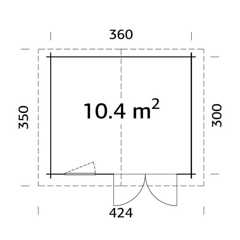 Stuga Palmako Klara 10,8 m2