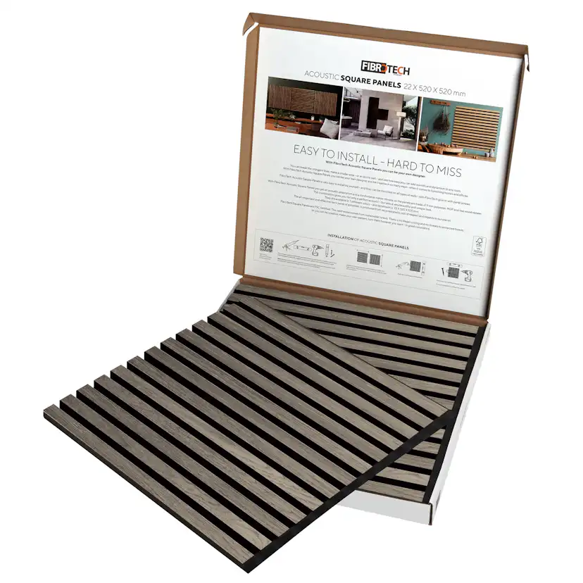 Akustikpanel SQUARE - Grey oak 2st Grå ek