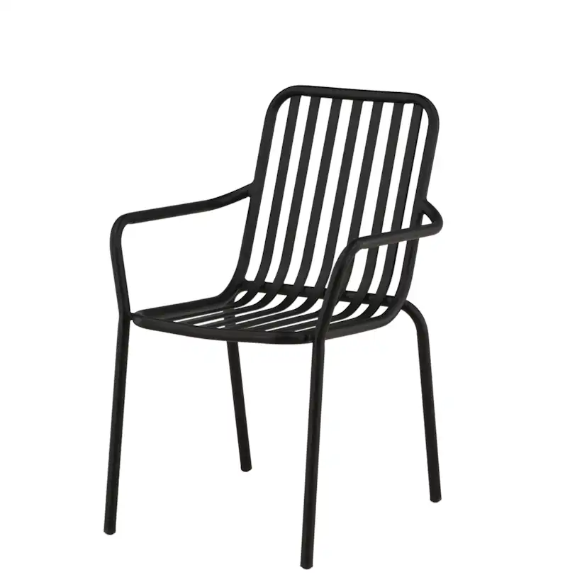 Peking Diningchair Aluminium - Black / 55*60,5*87 Svart