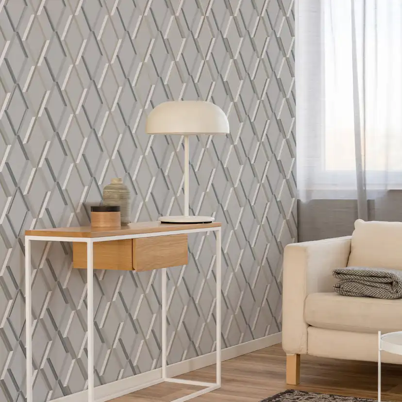 Tapet Superfresco Easy Prestige Geo Grey Grå