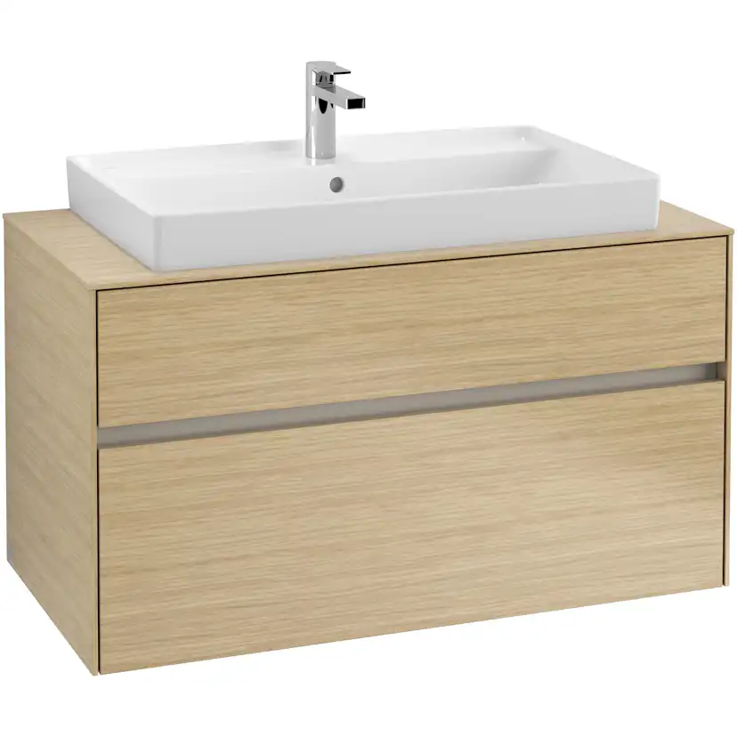 Tvättställsskåp Villeroy & Boch Collaro 100 cm med 2 Lådor för Ovanpåliggande Skåpstvättställ