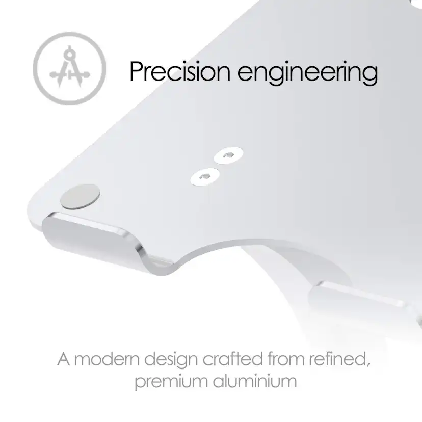 Laptopställ Desire2 Dual Pivot Riser Justerbar Aluminium