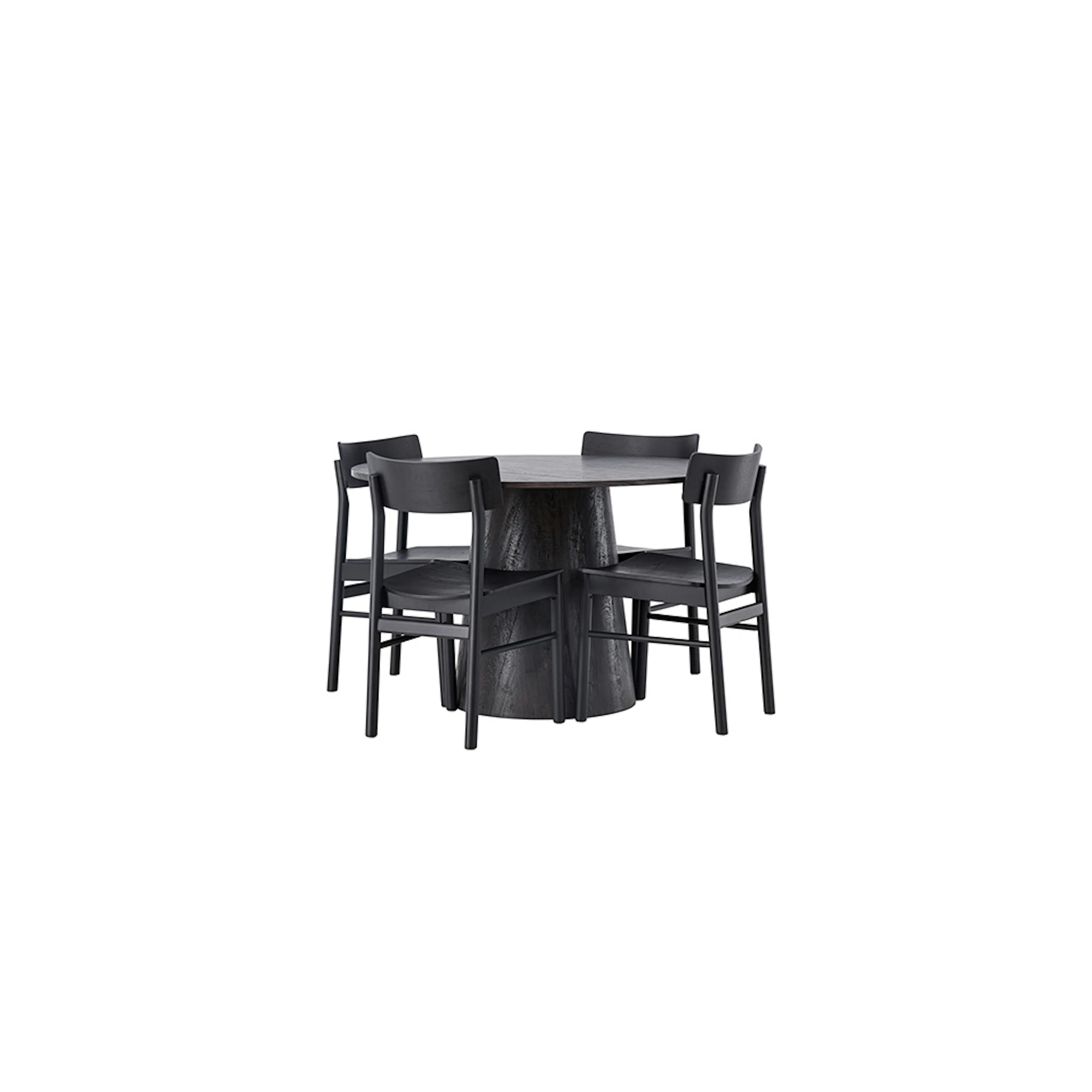 Matgrupp Venture Home Lanzo Ø120 cm med 4 st Montros stolar