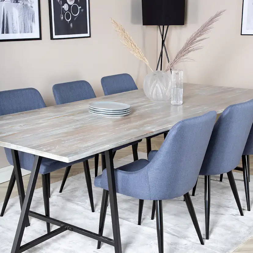 Matgrupp Venture Home Jenni med 6 Plake Stolar