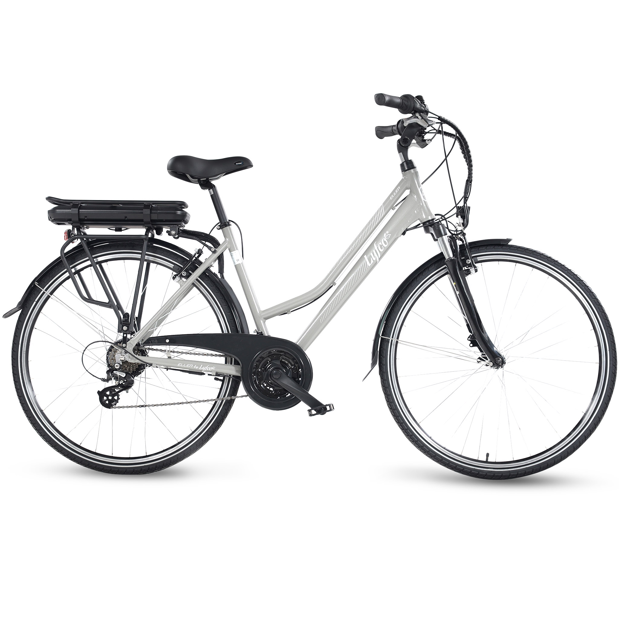 Elcykel Lyfco Dam 28" - Ellen 10,4 Ah Silver