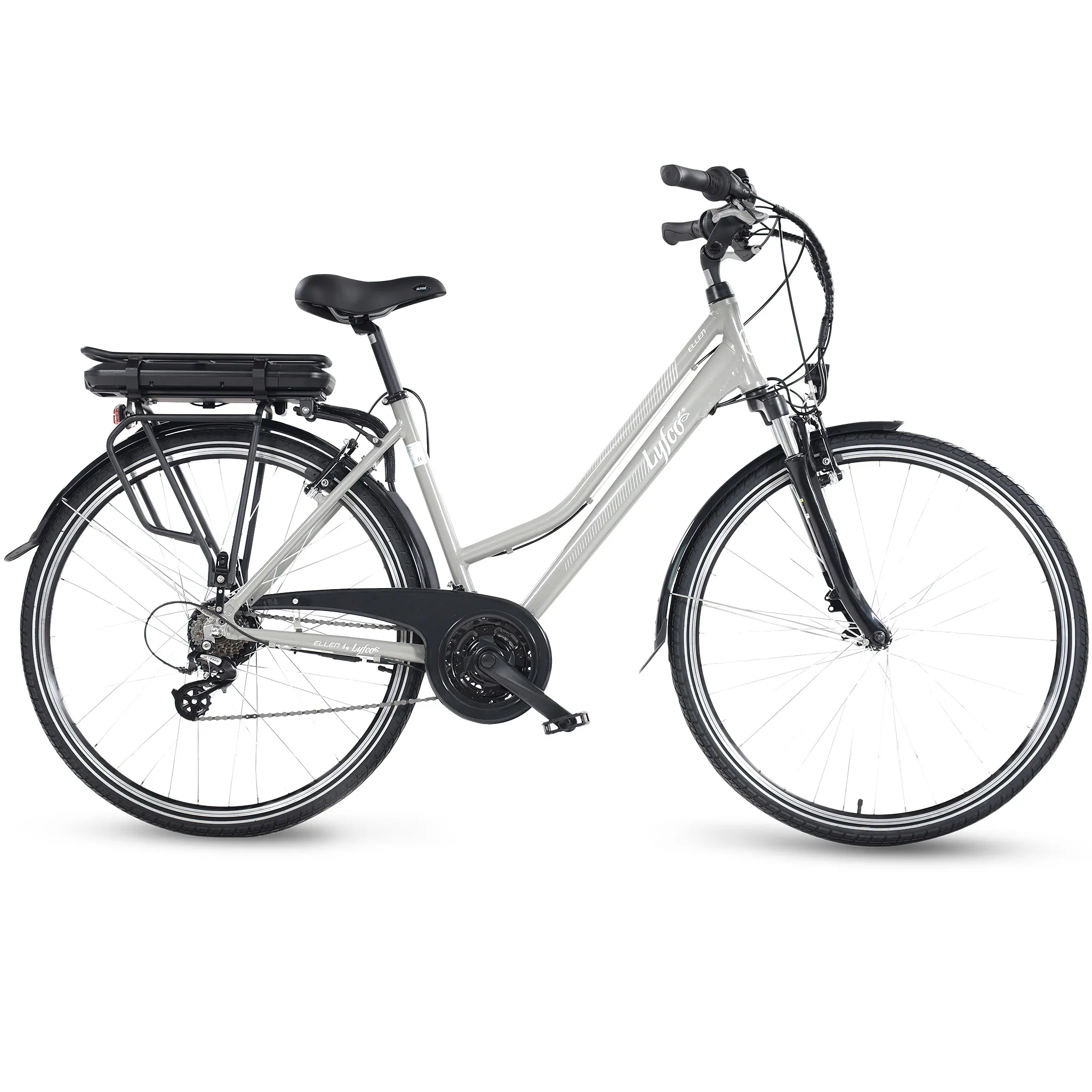 Elcykel Lyfco Dam 28" - Ellen 10,4 Ah Silver