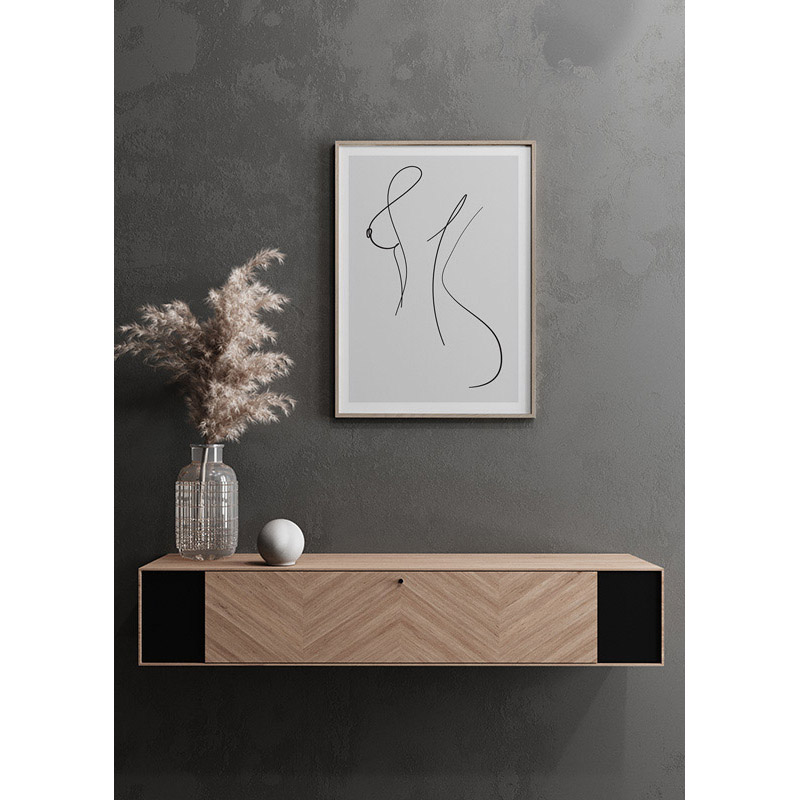 Poster Gallerix Curved Lines No1