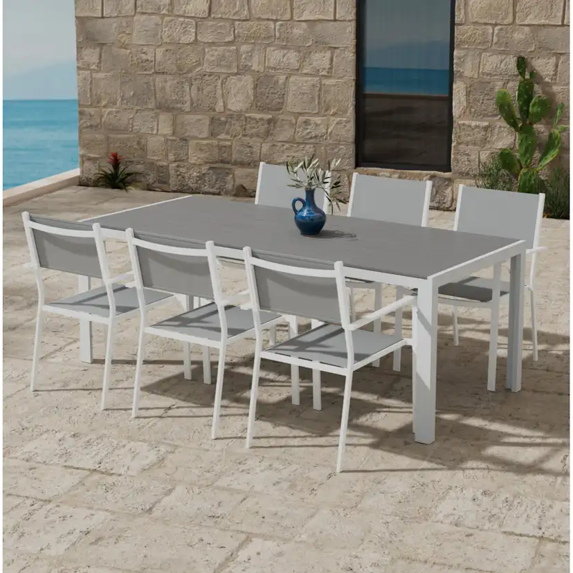 Matgrupp Utomhus Venture Home Break 90x205 cm med 6 st Copacabana Trädgårdsstolar