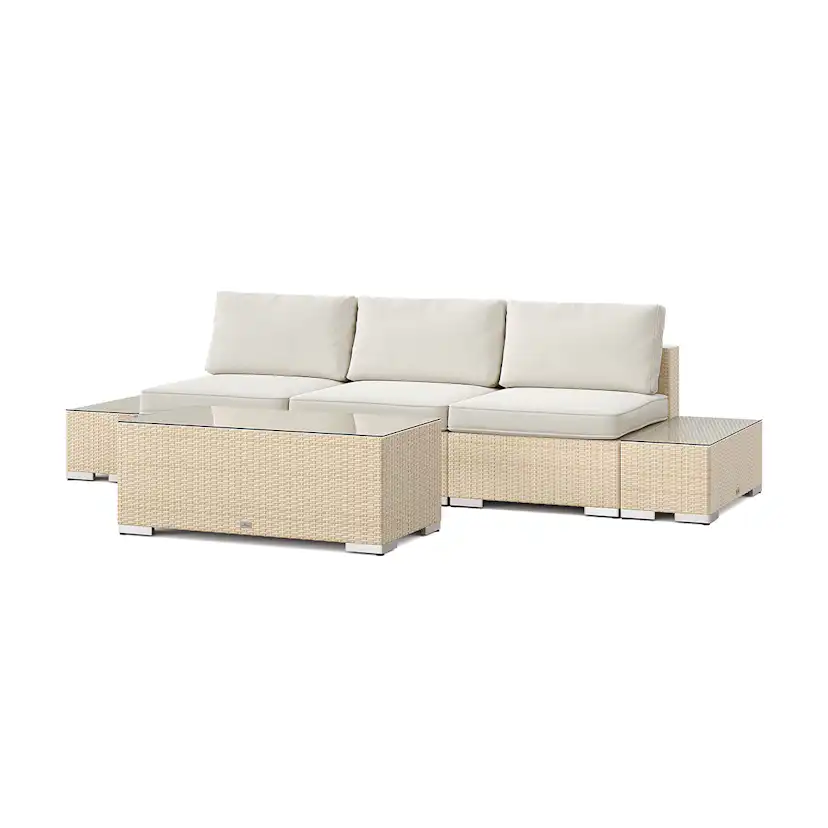 Loungegrupp Comfort Garden Bahamas utesoffa med avslut 3-sits med bord