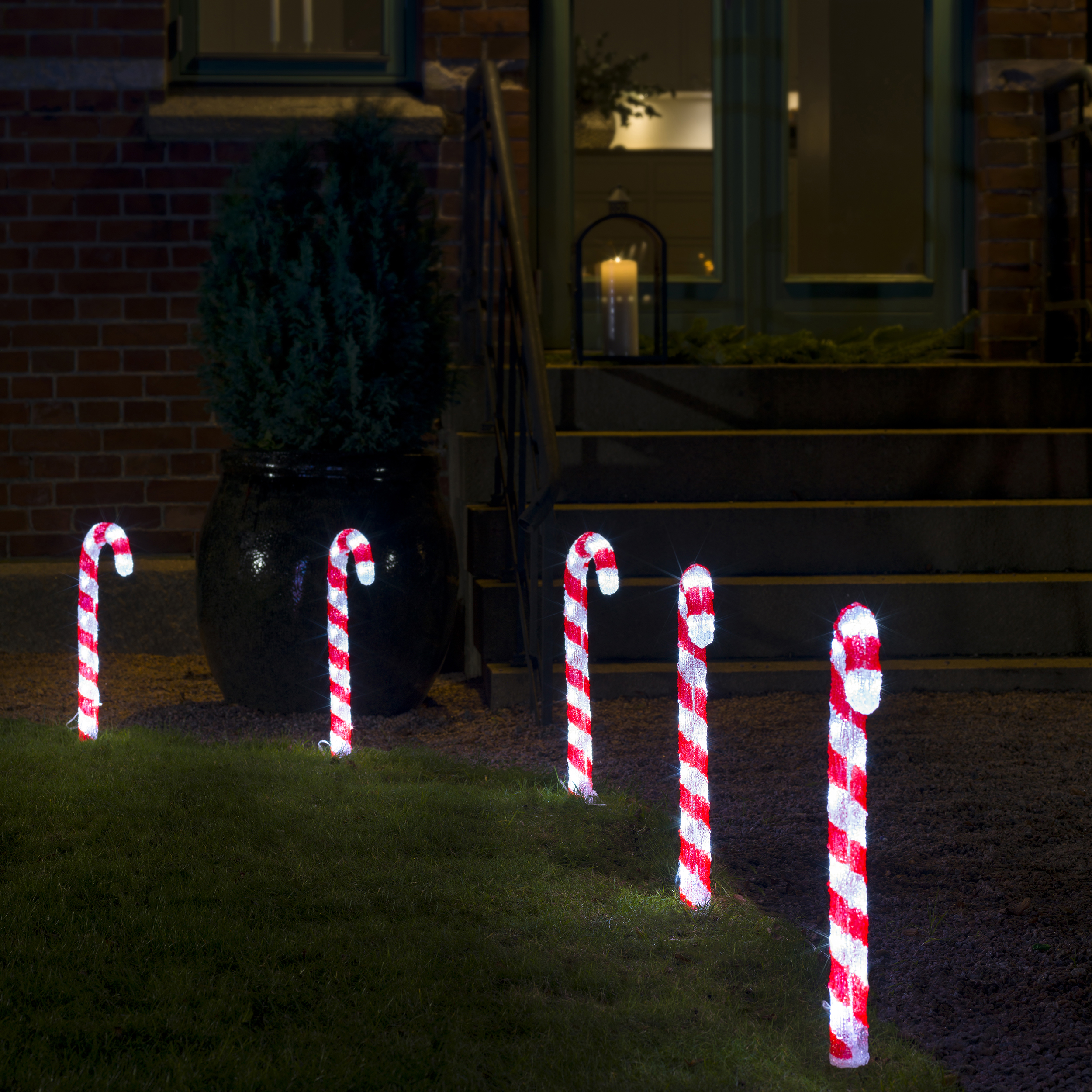 Dekorationsbelysning Gnosjö Konstsmide Polkagrisar 5 st