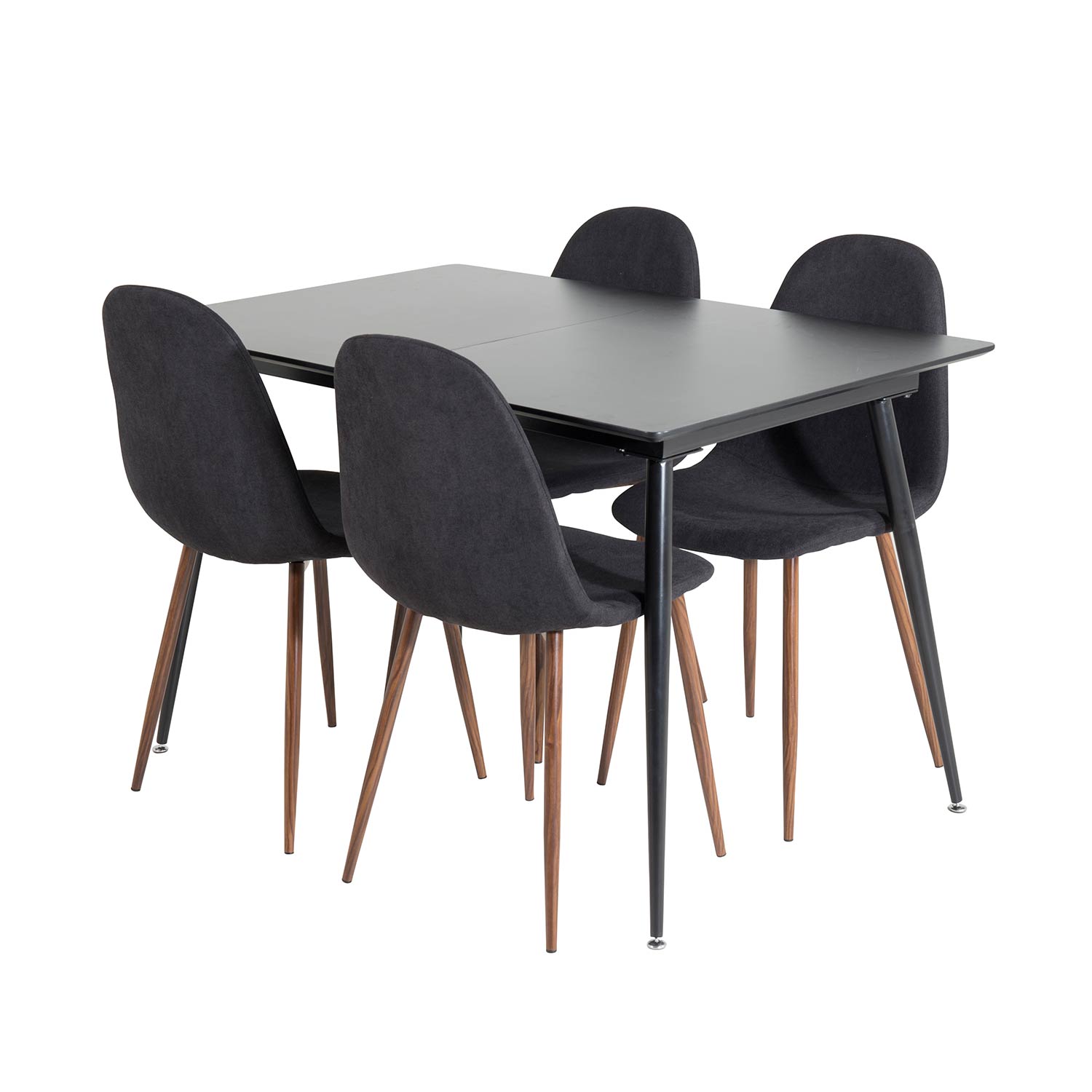 Matgrupp Venture Home Silvia med Iläggsskiva och 4 Pobbie Stolar