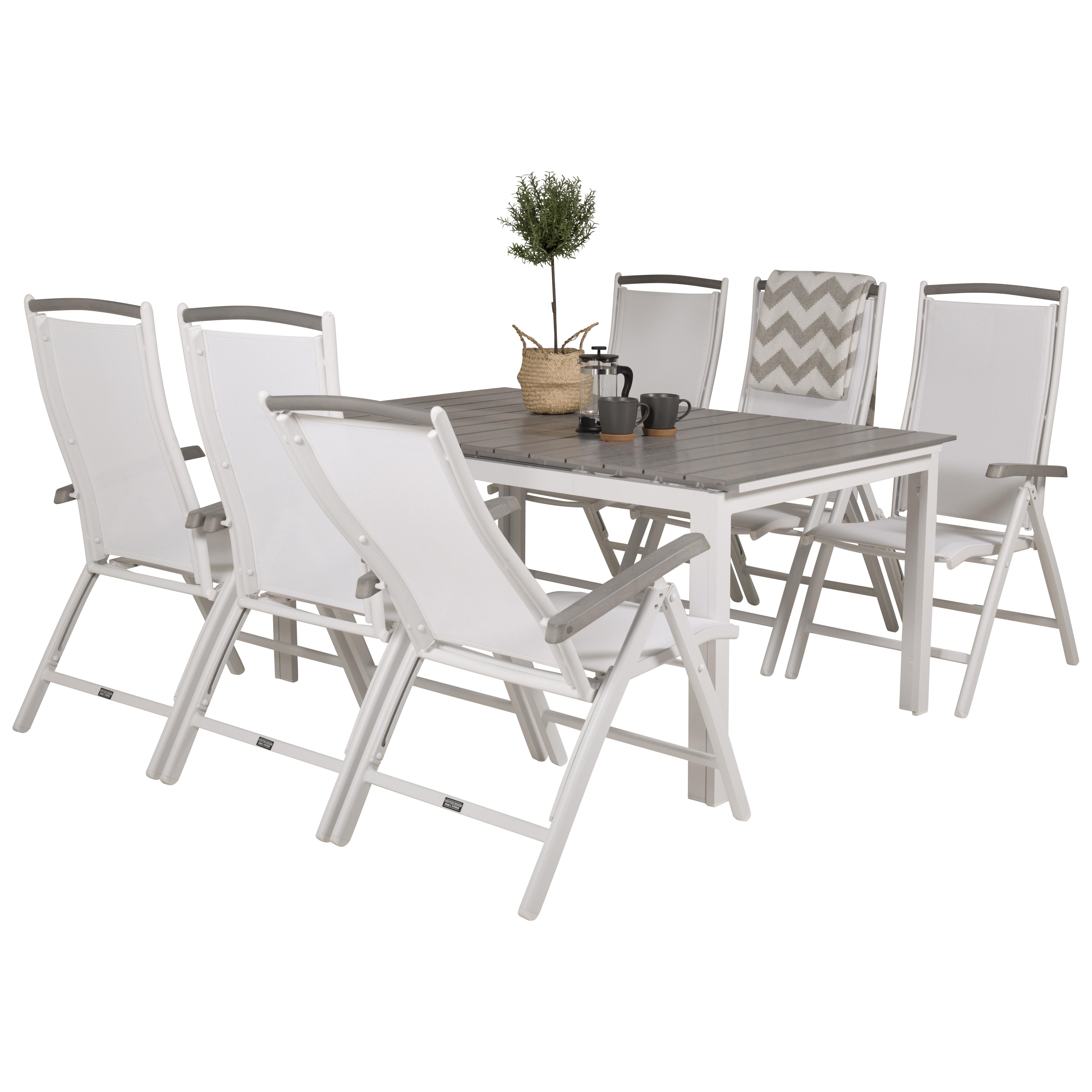 Matgrupp Venture Home Lova 160/240 med 6 Aleyna Stolar