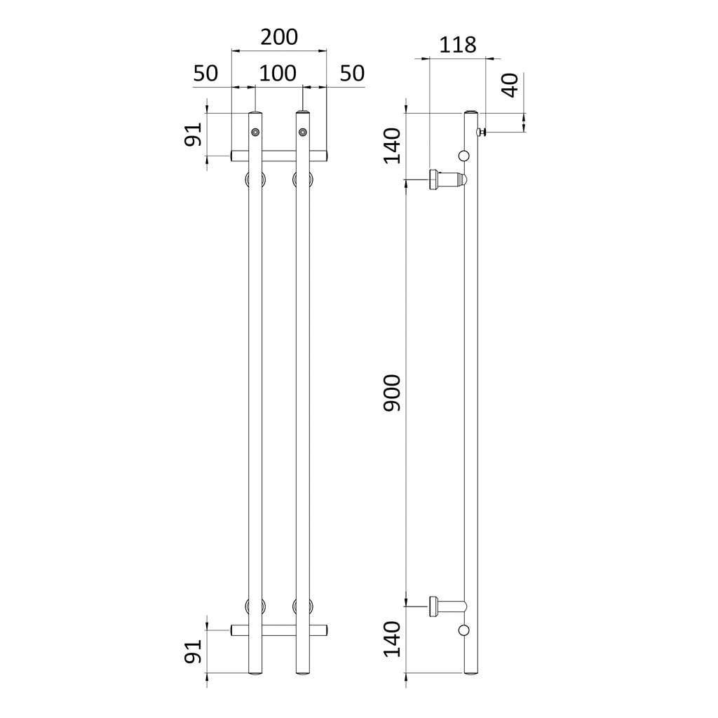 Handdukstork REJ Design Tango E 50130
