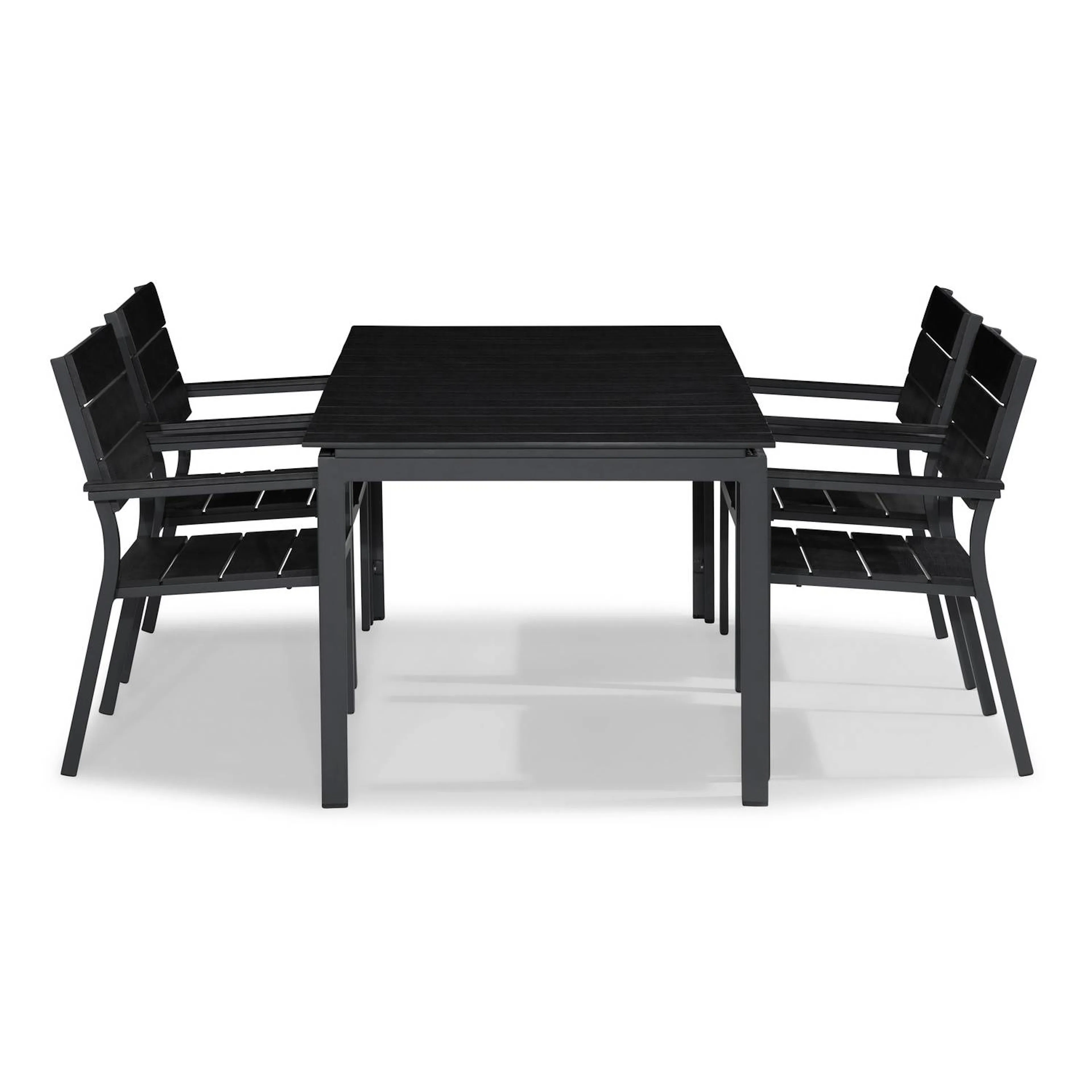 Matgrupp Comfort Garden Tunis Matgrupp Utomhus 150x90 med 4 Stapelstolar
