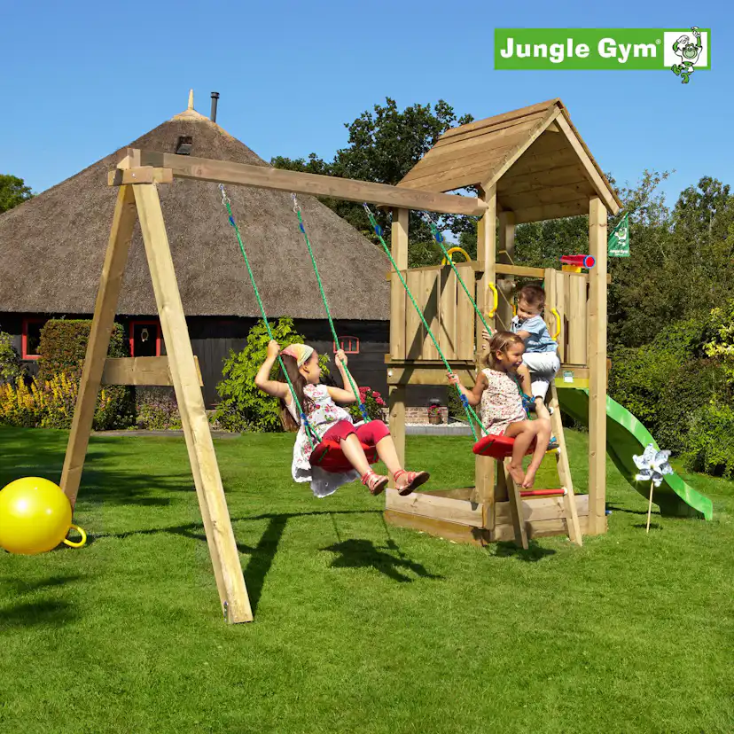 Lektorn Jungle Gym Club inkl. Swing Modul X'tra och rutschkana