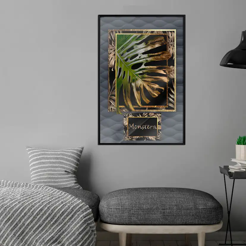 Poster Artgeist Affisch Gilded Monstera