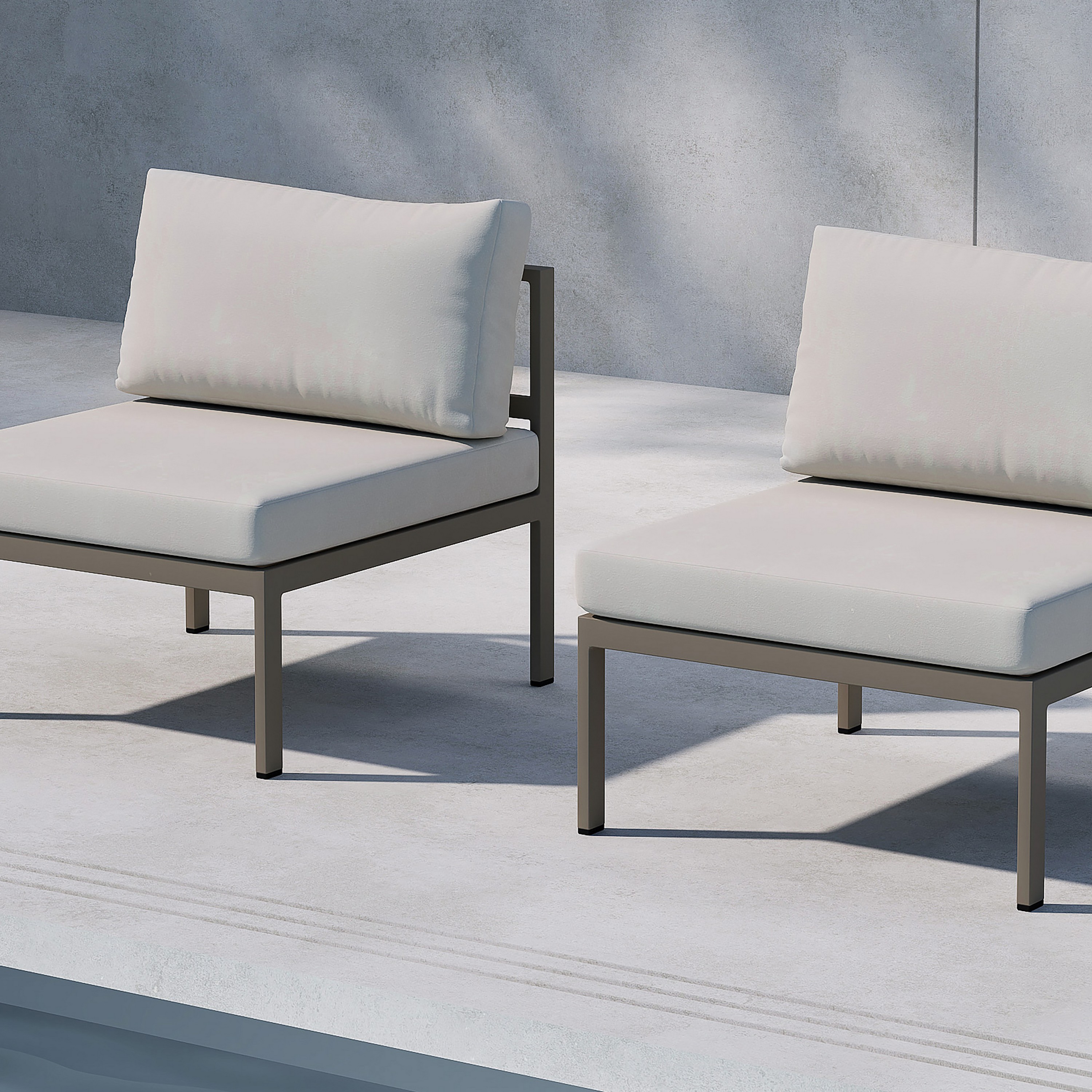 Copacabana Sofa Module Middle - Brown / Beige Brun/Beige