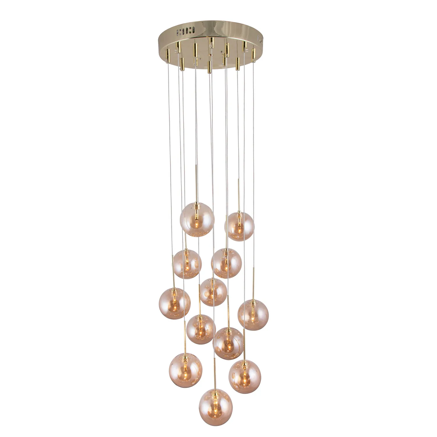 Taklampa Globen Lighting Skyfall Amber