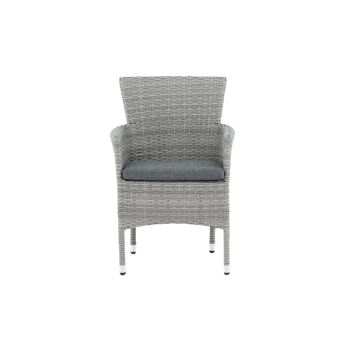 Malina Diningchair 2-pack Alumnium - Grey / Wicker Grå