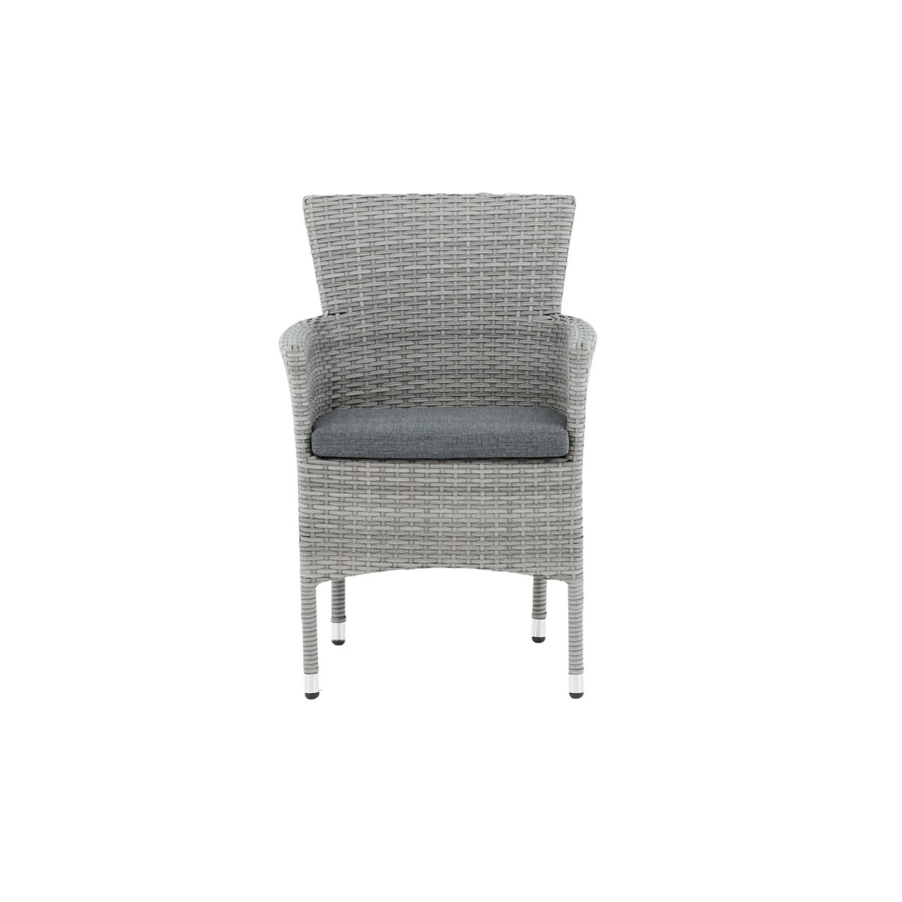 Malina Diningchair 2-pack Alumnium - Grey / Wicker Grå