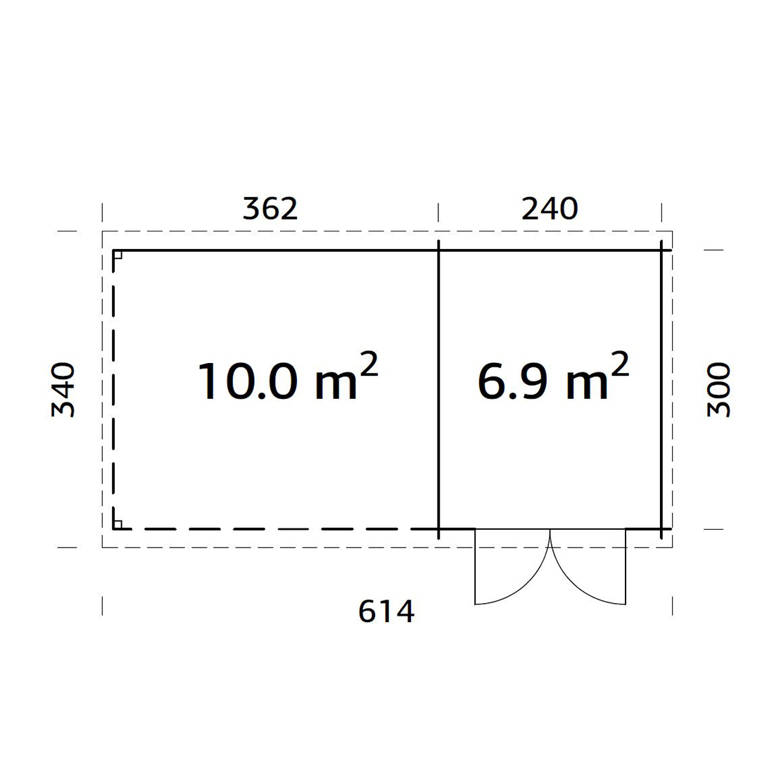 Stuga Palmako Ella 16,9 m2