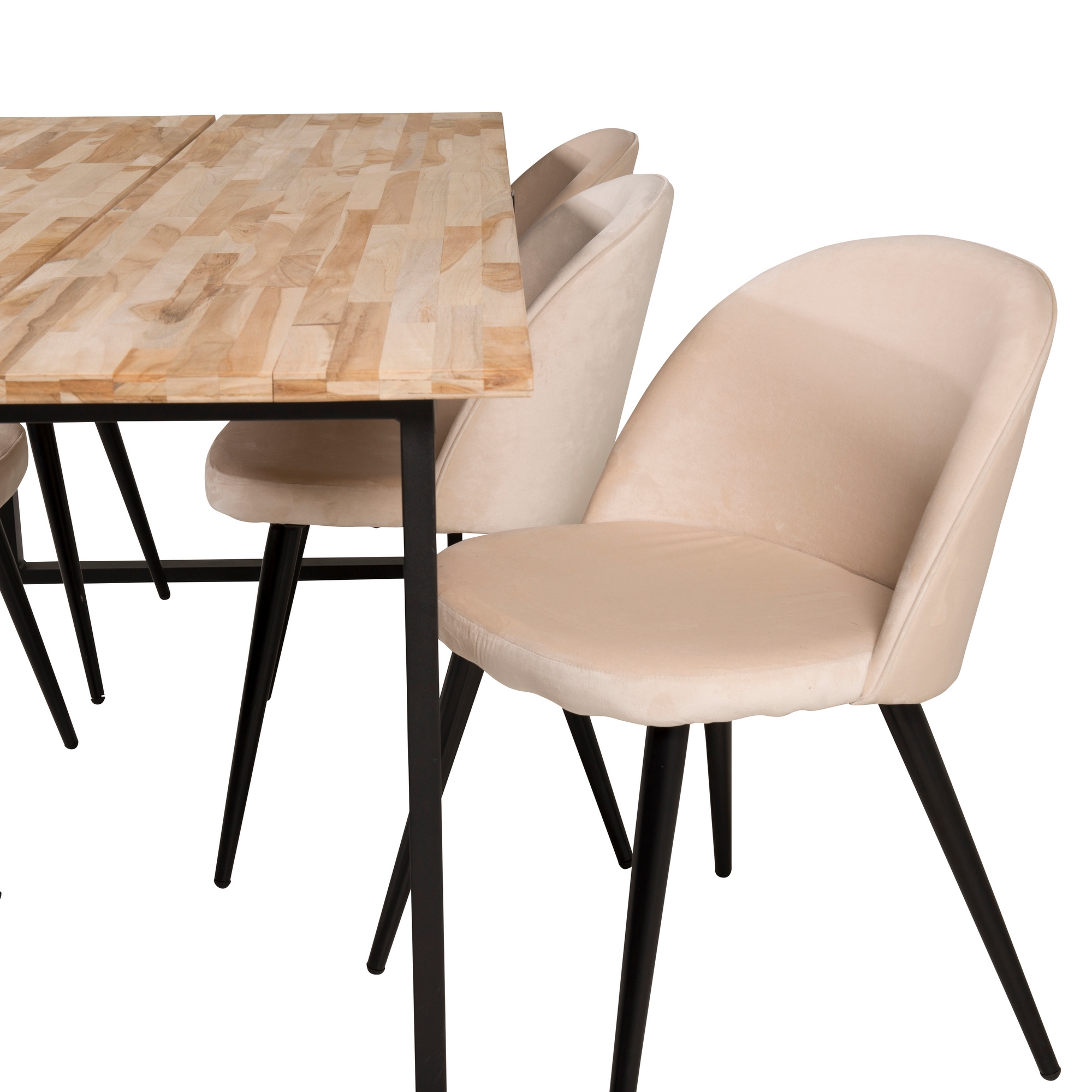 Matgrupp Venture Home Cirebon med 6 Velvet Stolar