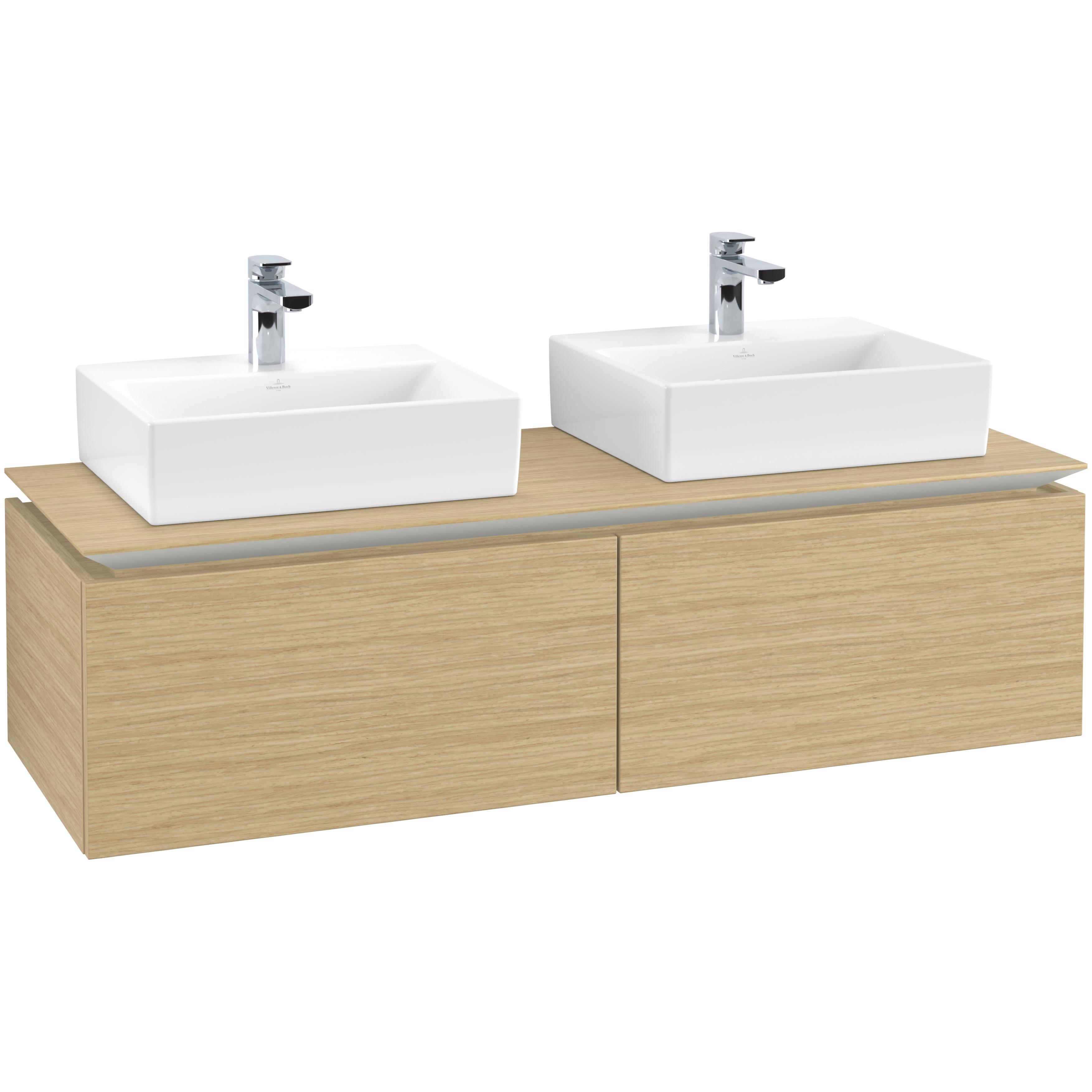 Tvättställsskåp Villeroy & Boch Legato Kompakt 1400 med 2 Lådor för Två Tvättställ