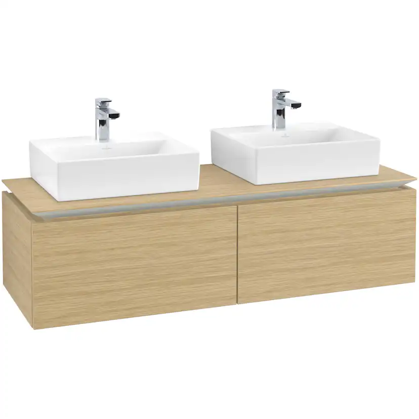 Tvättställsskåp Villeroy & Boch Legato Kompakt 1400 med 2 Lådor för Två Tvättställ