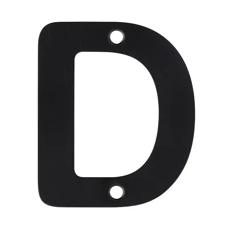 HUSBOKSTAV D SVART Mattsvart, D