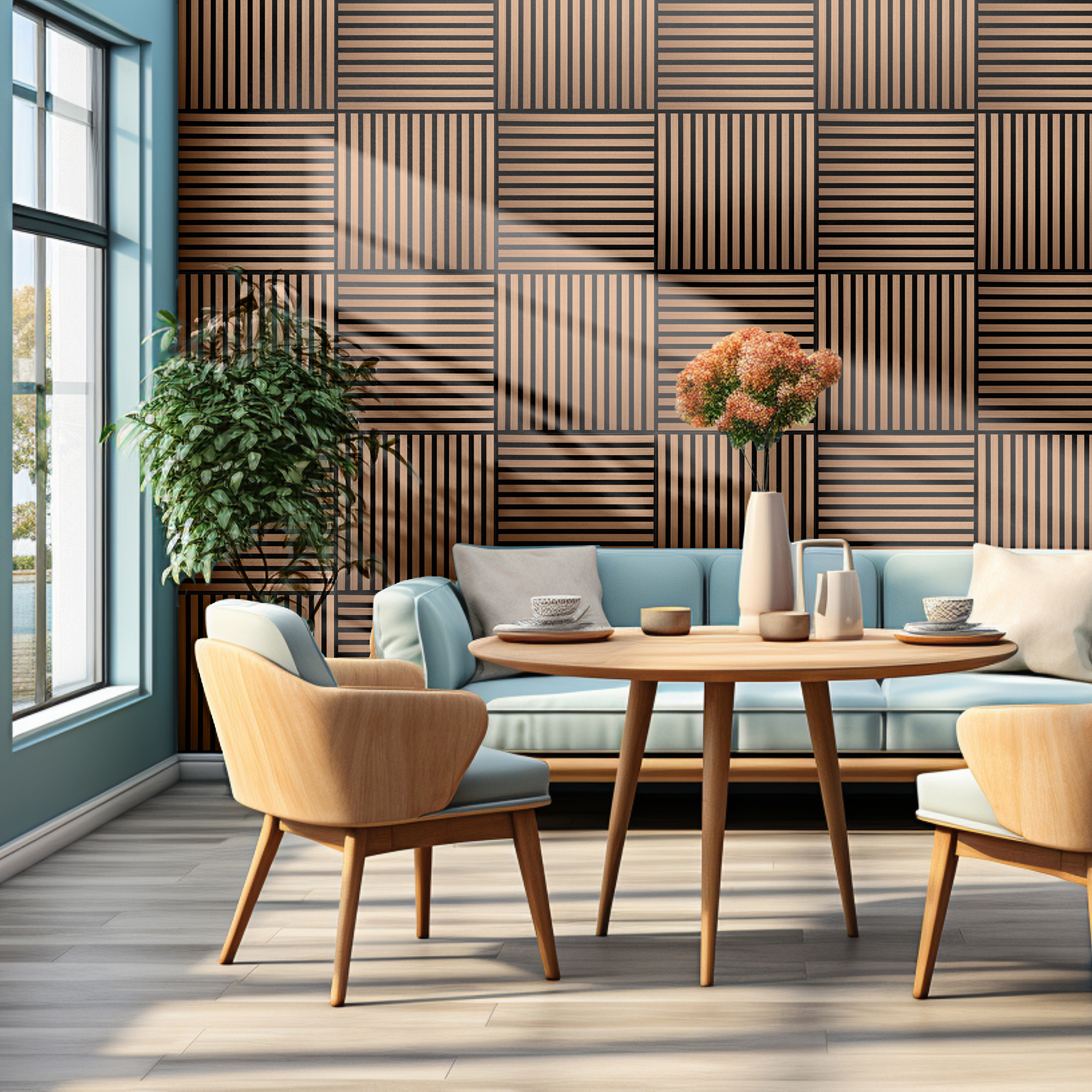 Akustikpaneler NQD Smartwall Fyrkantiga 4-Pack