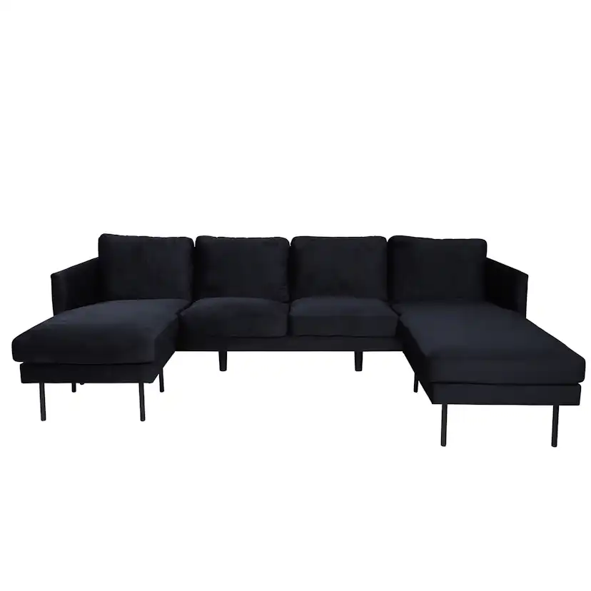 U-soffa Venture Home Zoom Sammet