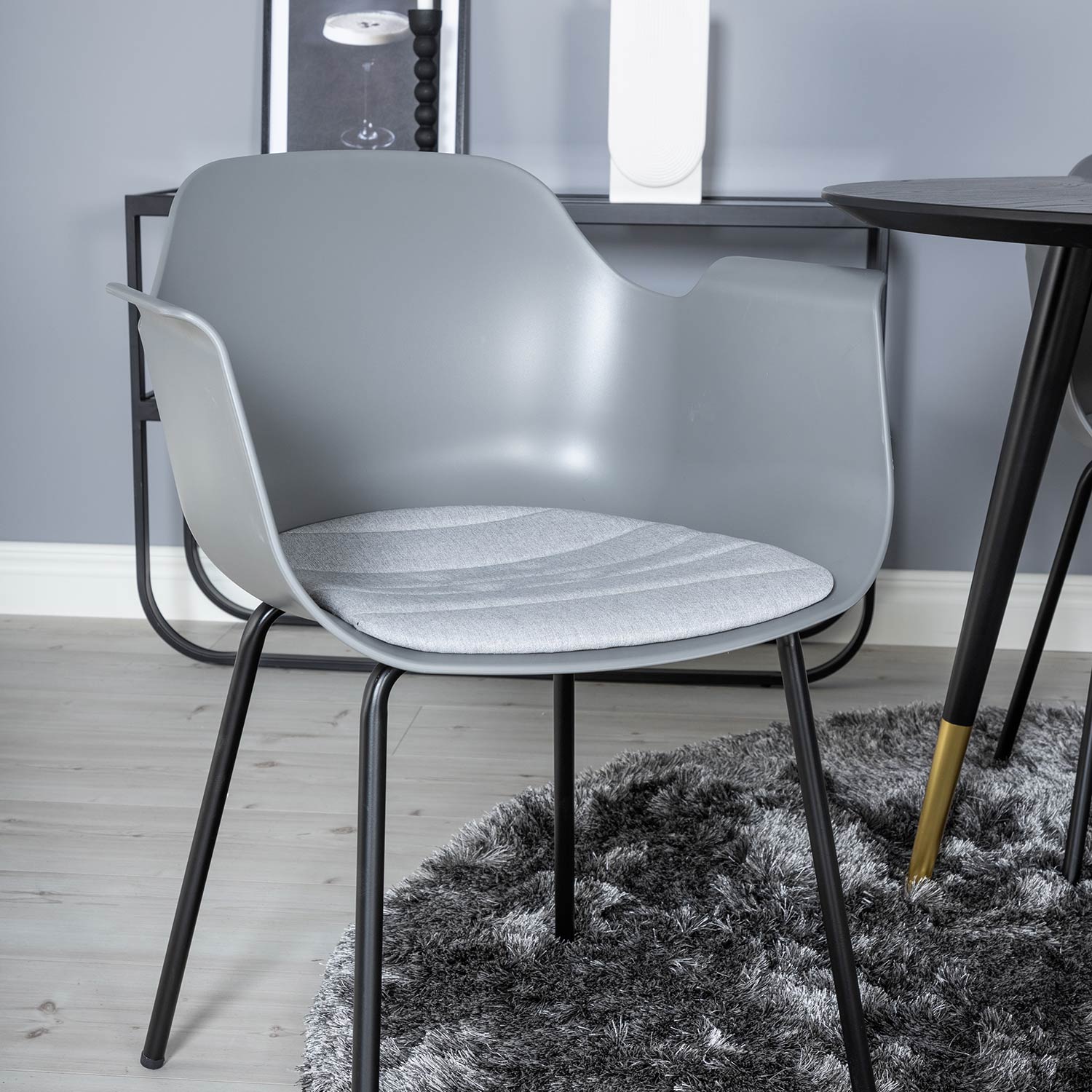 Matgrupp Venture Home Dipp Ø115 cm med 4 Comfort Stolar