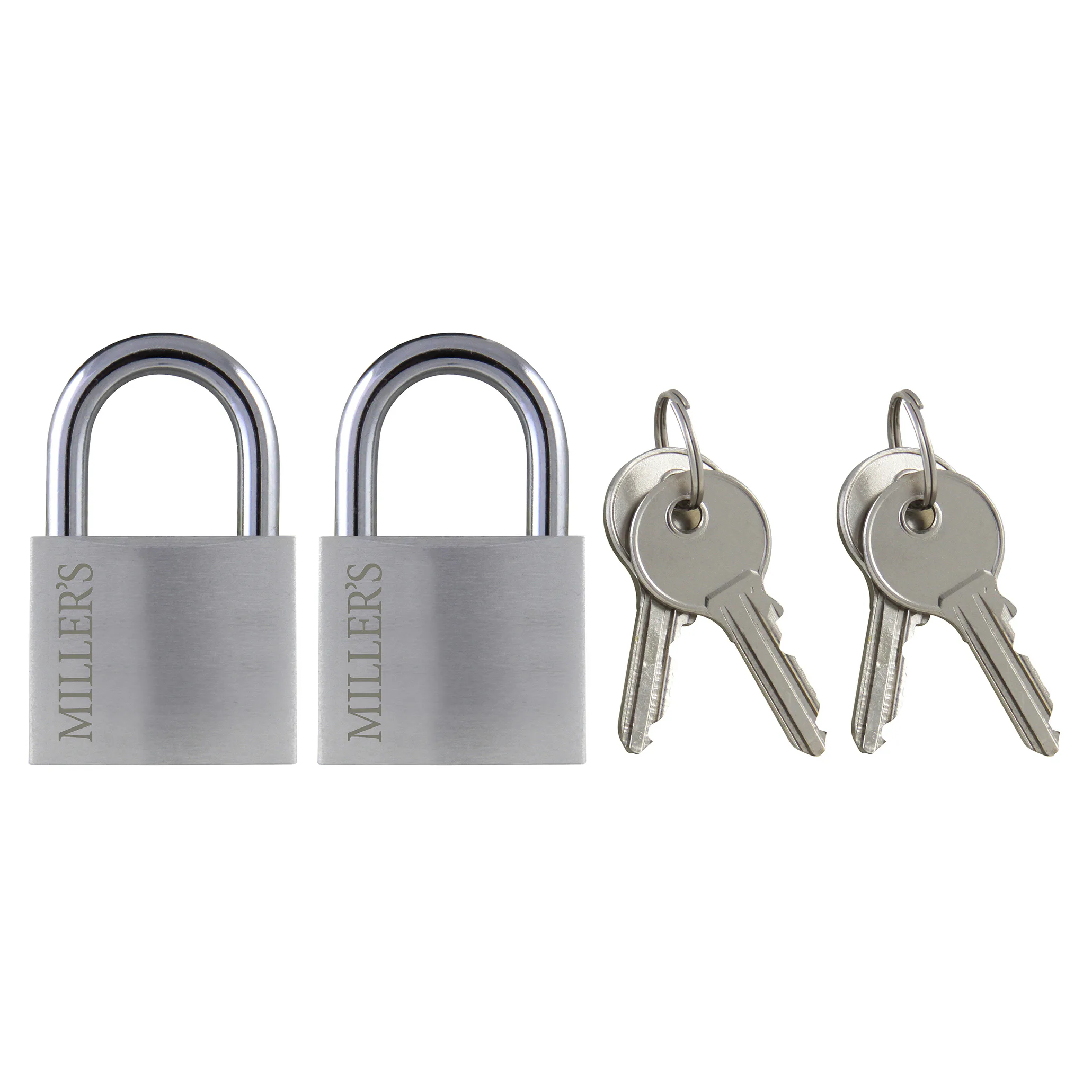 Hänglås Millers Aluminium 2-Pack