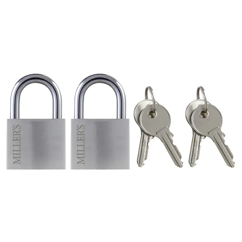 Hänglås Millers Aluminium 2-Pack