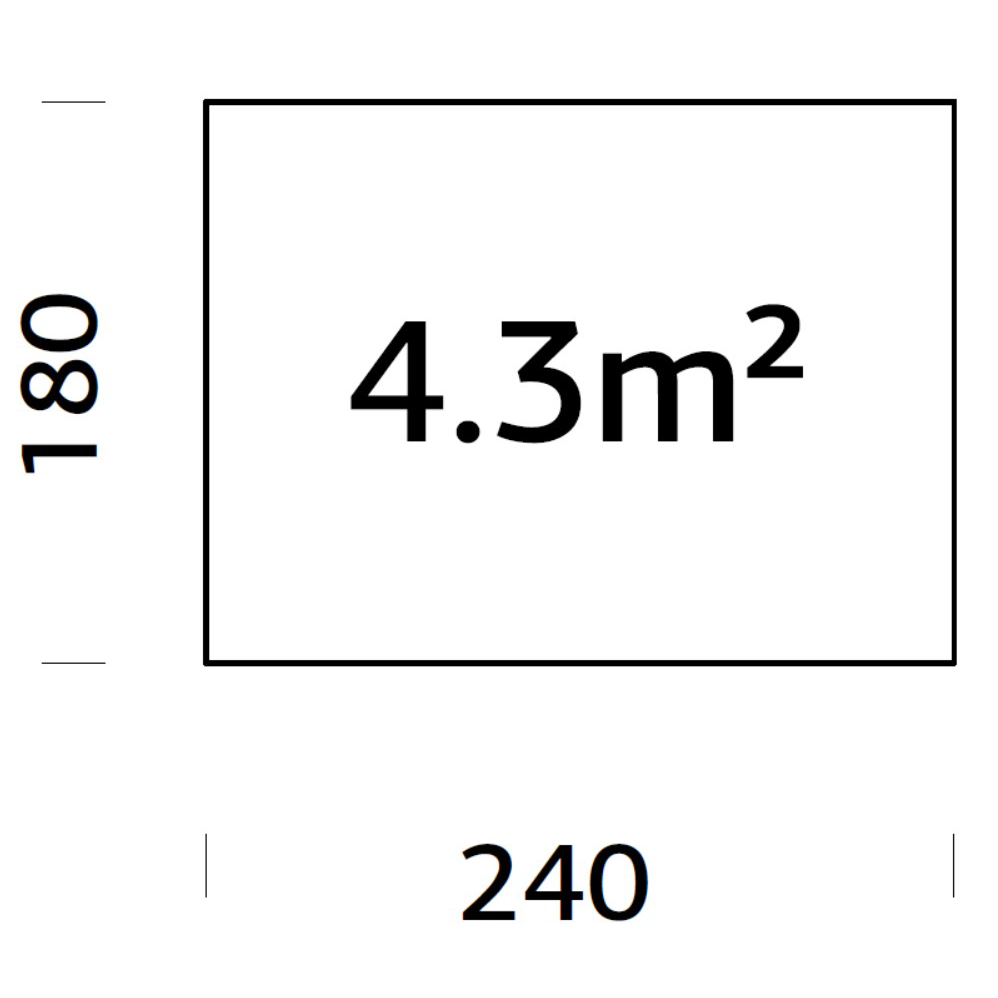 Träbalksgrund Palmako 2,4x1,8 m (inkl. LogFoot)