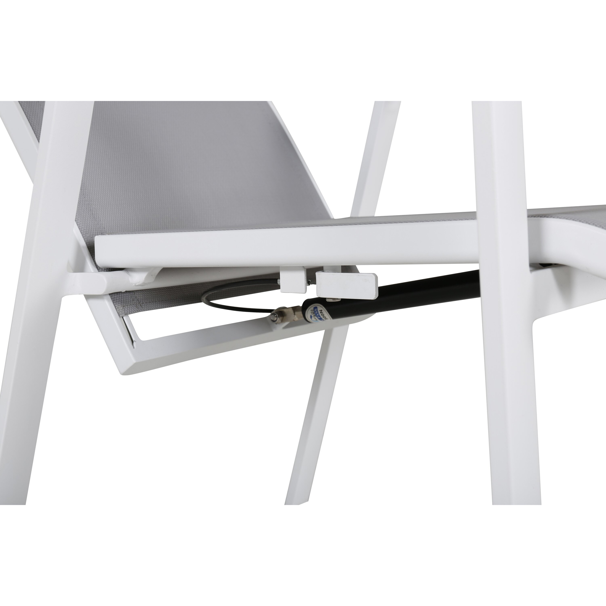 Copacabana Fällbar Karmstol (stapelbar) - Vit Aluminium / Gr Vit/Grå
